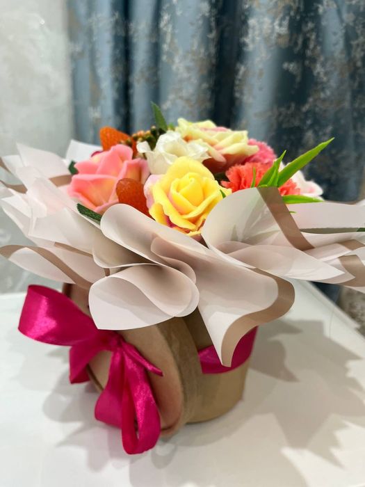 Букет гулдер сапалы сабыннан жасалған