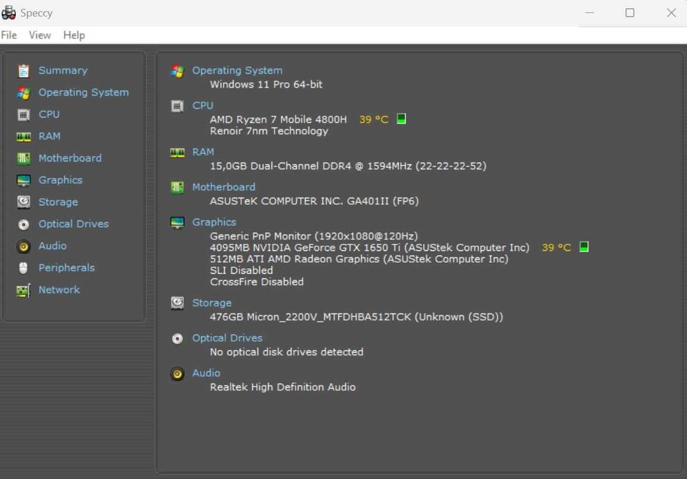 Лаптоп Asus ROG Zephyrus G14 GA401II