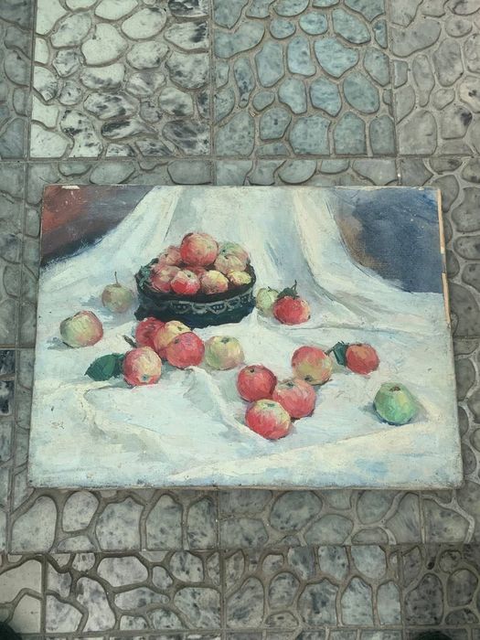 Картина холст масло художник не известен 3 шт