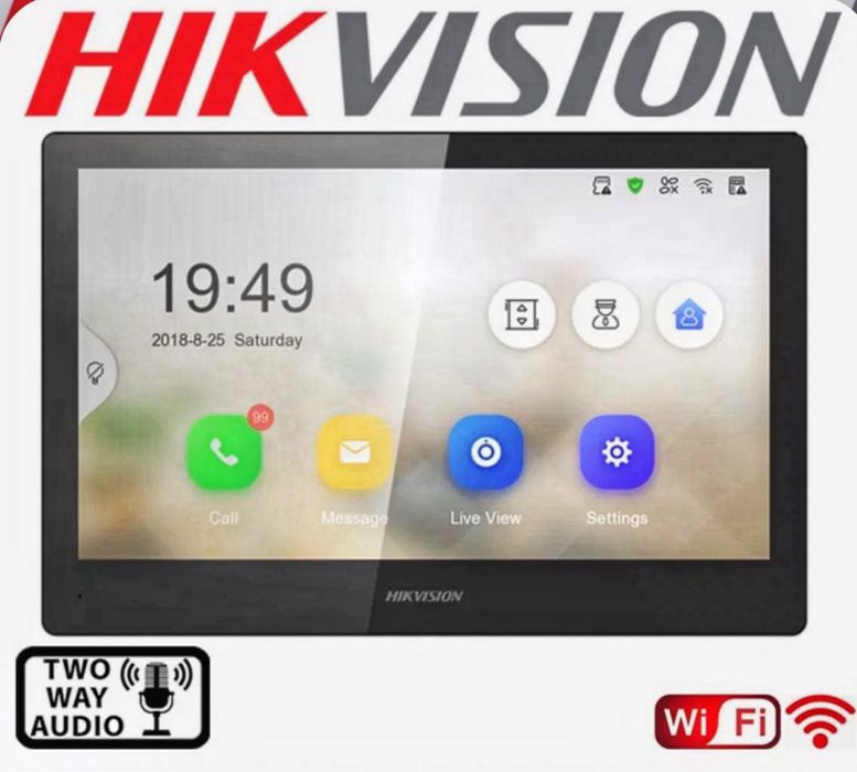 Hikvision Видеодамвфон DS-KIS204T (O.STD)  . Для дома.
