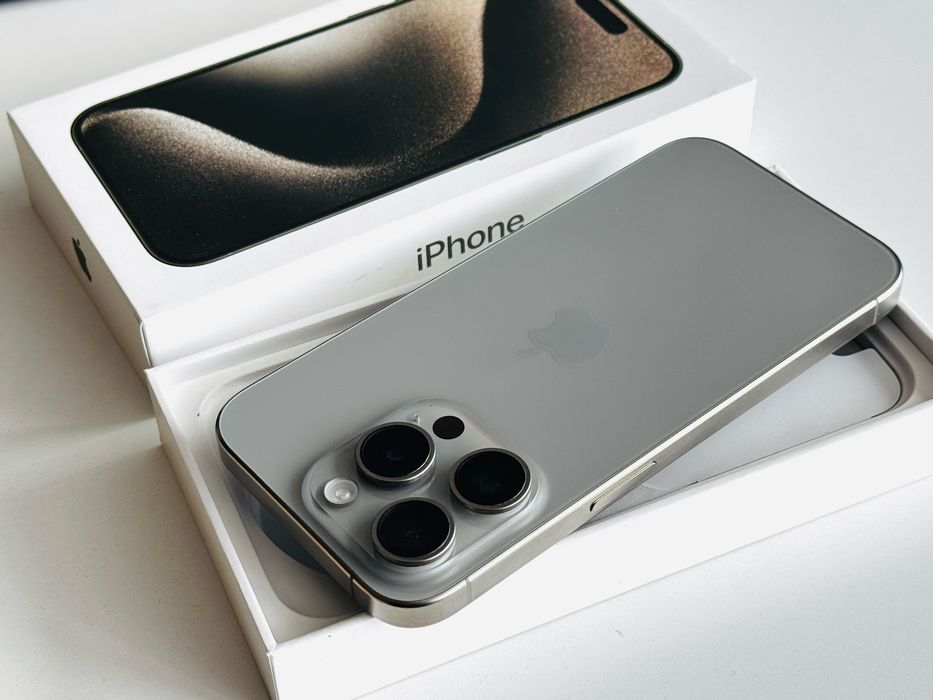Iphone 15 Pro 256GB Natural Titanium Батерия 98% Гаранция 6 месеца