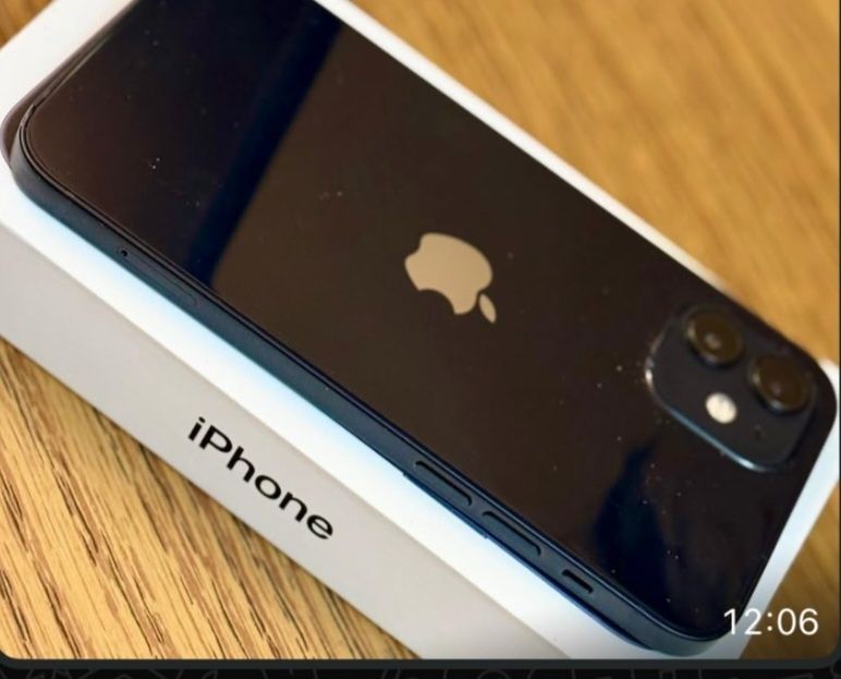IPhone 12 Black,folie sticla, 64 GB