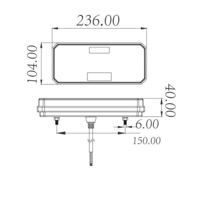 Стоп диоден ЛЕД светлина с динамичен мигач 5 светлини 12/24V - T483