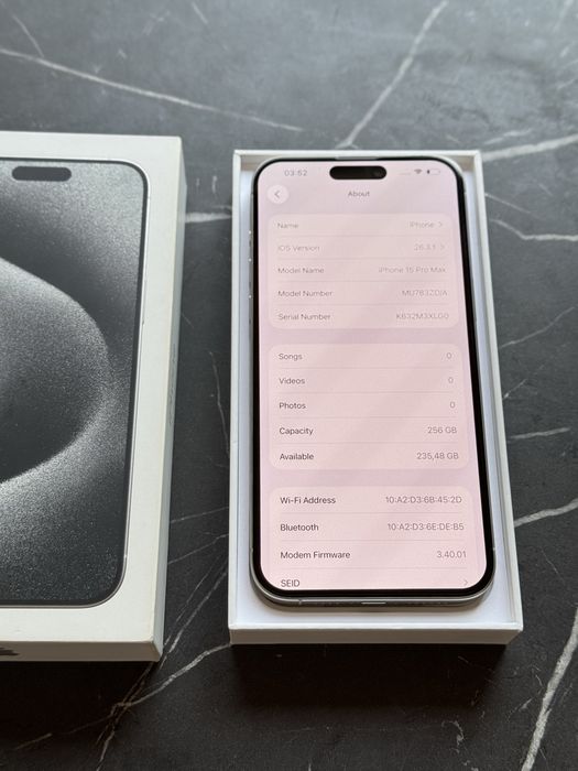 IPhone 15 Pro Max Silver 256GB