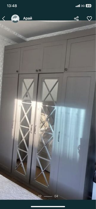 Шкаф с зеркалом, 4 двери