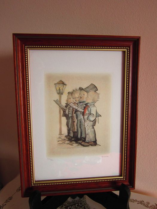 cadou deosebit rar "Harmony in Four Parts" by Hummel lithography 1993