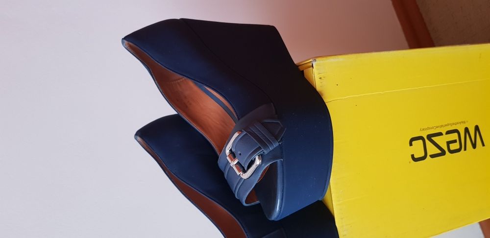 Pantofi weadges piele