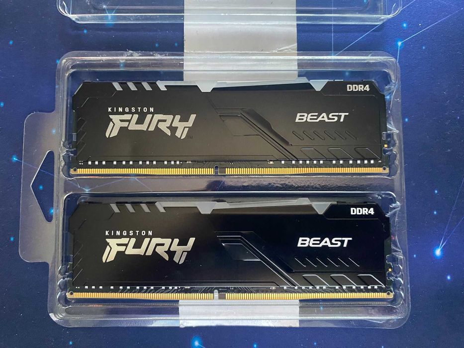 Memorie Kingston Fury Beast RGB, 16GB DDR4, Dual Channel