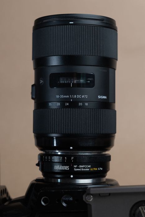 Blackmagic pocket 4k, Sigma 18-35,Metabones speedbooster