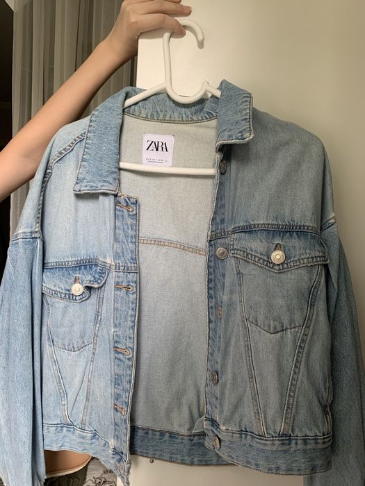 Джинсовыя куртка zara размер S