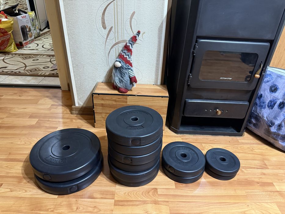 Тежести дискове ф28 и ф30 - 10кг, 5кг, 2.5кг и 1.25кг