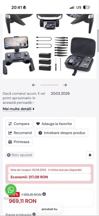 Drona NAFYRE N11 PRO GPS cu cameră 4K UHD / 90 Min / NOUA