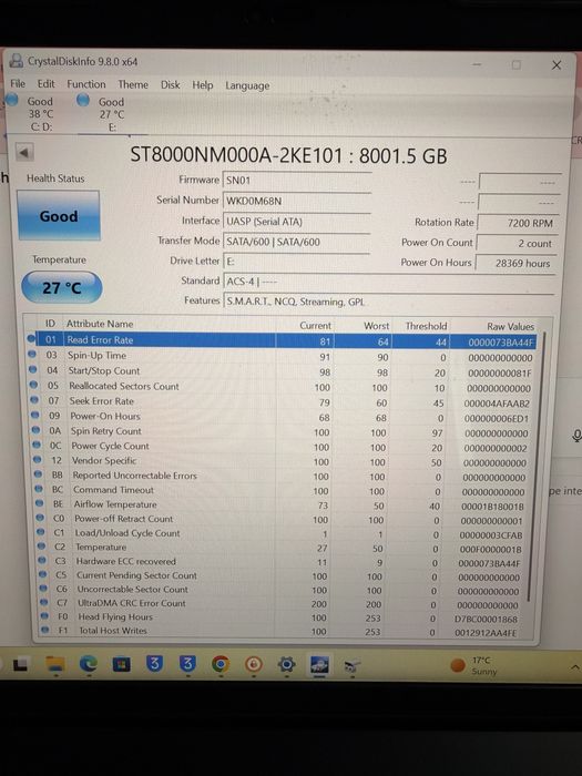 4 x HDD 8TB Seagate Exos Enterprise SATA 3.5 NAS Server