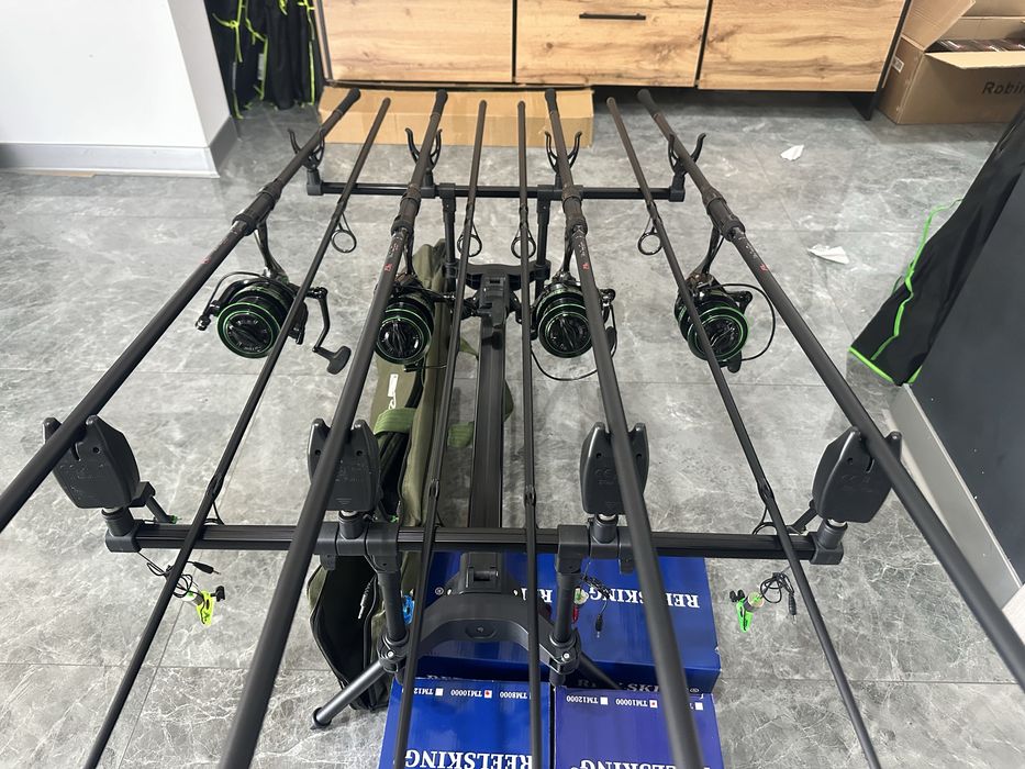 Set pescuit crap complet – FL 3.90m + Reelsking TM10000 (14 rulm) + Rod Pod Robinkan – noi