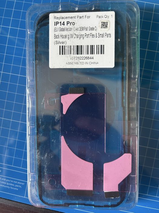 Carcasa spate Iphone 14 Pro Silver Service pack
