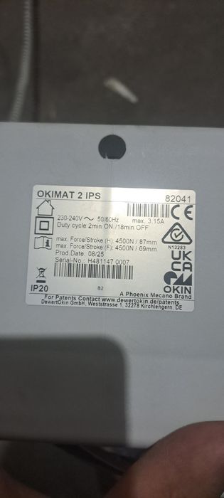 Motor pat medical electric OKIN OKIMAT 2 IPS + telecomandă – funcțional