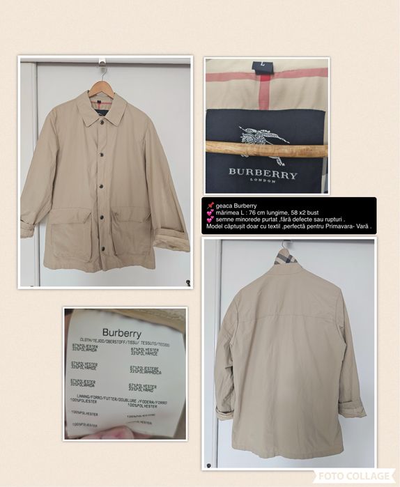 Geaca burberry primavara/ vara