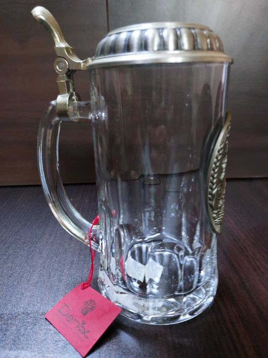Сувенир / Подарък за мъж - луксозна немска халба за бира GERZ Demix, 0.5L