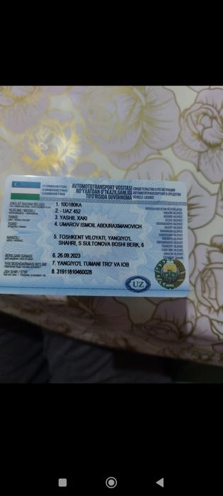 Uaz sotiladi toshkenda
