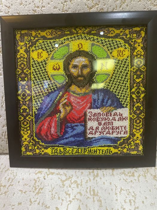 Икона из бисера ручной работы