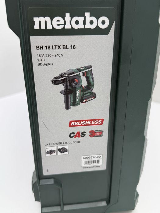 Metabo BH 18 LTX BL 16 Brushless 18V SDS Plus 2 Acumulatori Încărcător Valiză Nou
