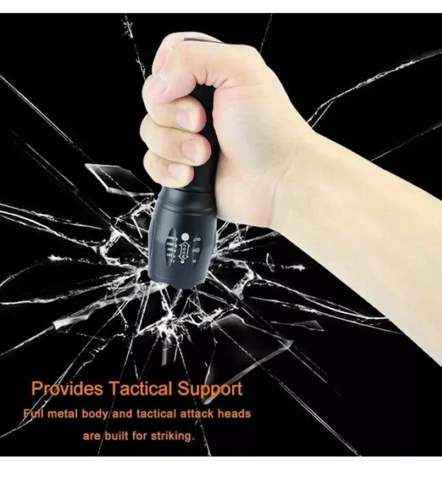 Lanterna cu acumulator 18650 3,7 V sau baterii /acumulatori 3x1,5V AAA