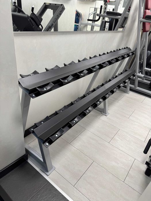 Професионална стойка поставка за дъмбели и гири- 10 сета