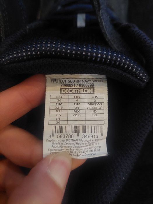 Детски обувки PROTECT 560, КОЖЕНИ, тъмносиньо/бяло NEWFEEL