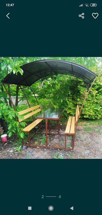 Беседка с поликарбоната