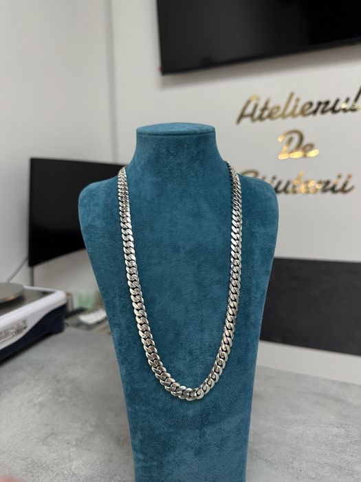 Lanț Cubar Argint 925 8.3mm Lucrat Manual