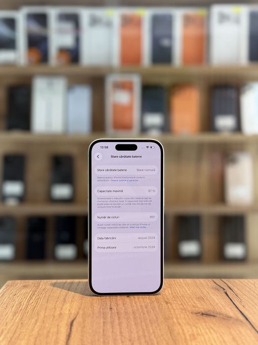 iPhone 16 256Gb White/Baterie87%/Garantie 12 luni @atsgsm.ro
