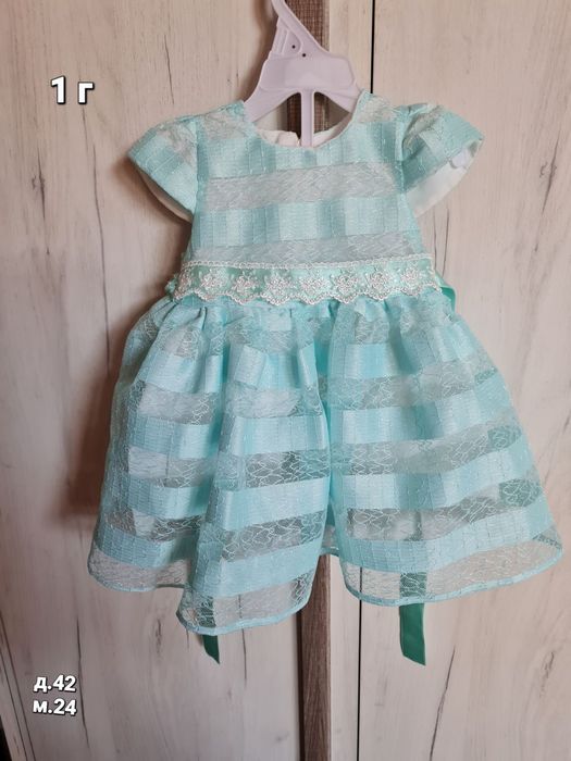 Бебешка детска официална рокля 1-2г.