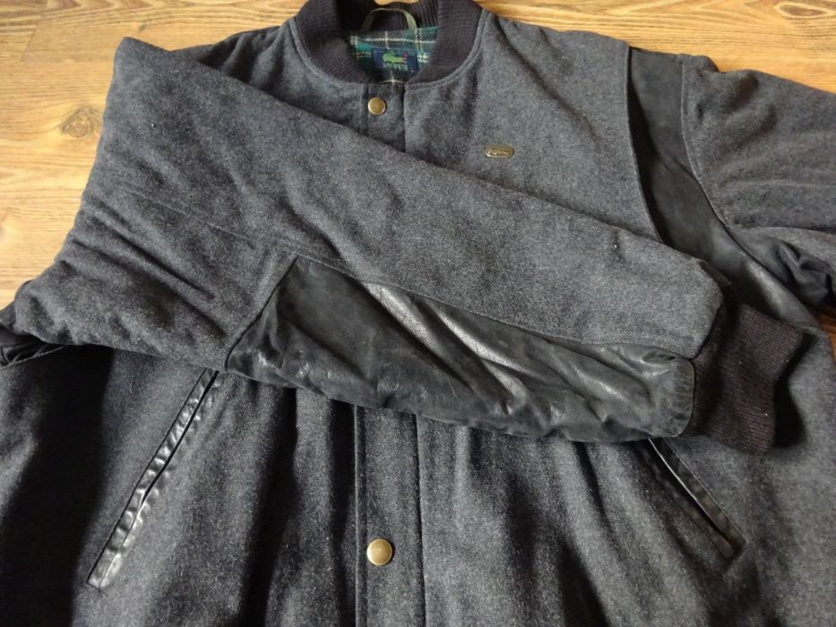 LACOSTE Geacă Sacou Matlasat Colegiu Bărbați Piele autentică 56 6 XXL