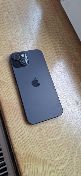 iPhone 15 Black 128GB - Spate & Baterie Noua + Husa & Folie