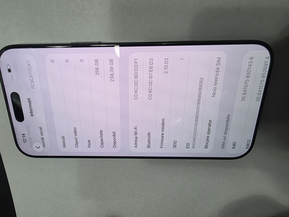 iPhone 16 Pro Max Black 256GB Liber de retea