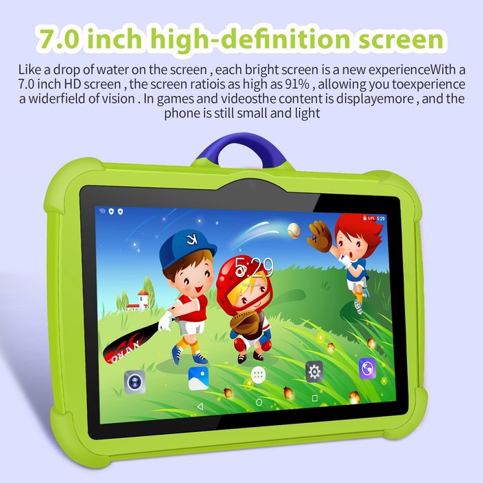 Детски таблет 7" Android 13 | 4GB RAM + 64GB | 4000mAh | WiFi | Нов