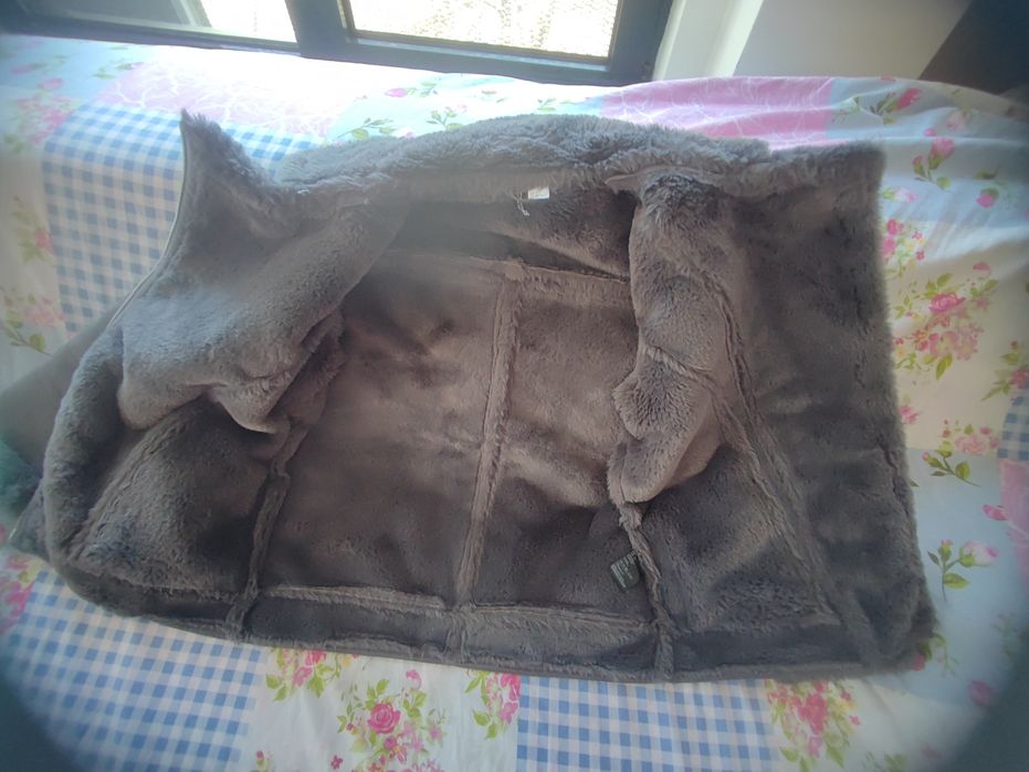 Рокерско яке от имитация на велур