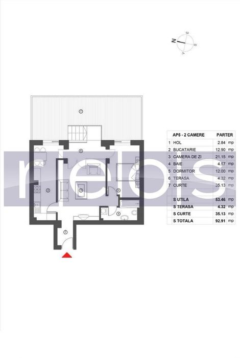 Vanzare 2 Camere 65Mp | Sos Nordului | Curte 35Mp | Bloc Nou | Parcare