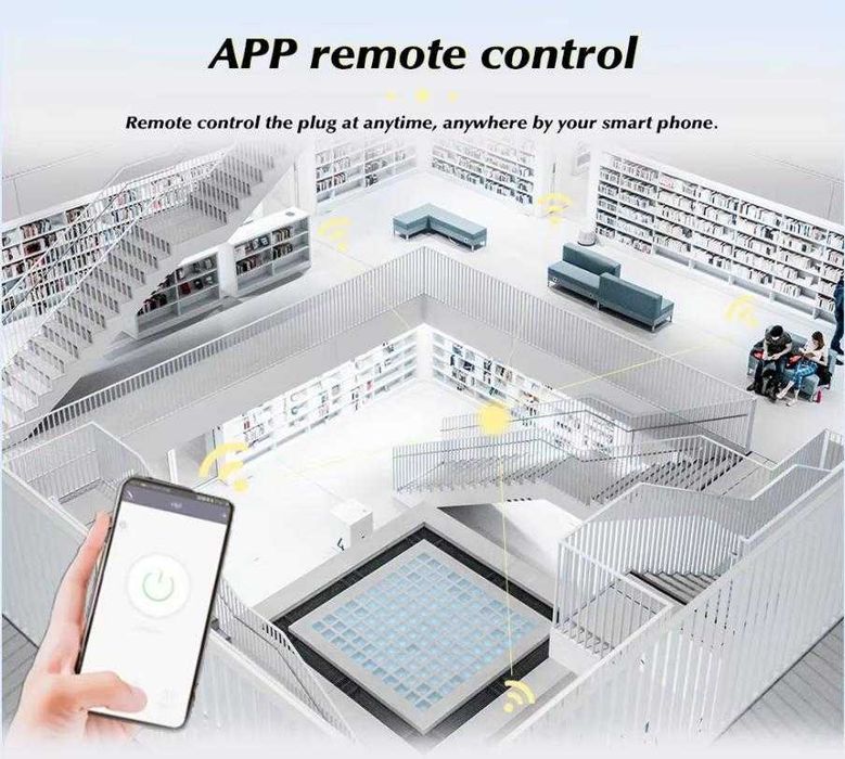 Интернет Ключ 20A Smart Socket Wi-Fi Switch Умен Контакт Измерващ Консумацията на Ток Контролен Електромер Пълен Контрол Смартфон App SmartLife Tuya