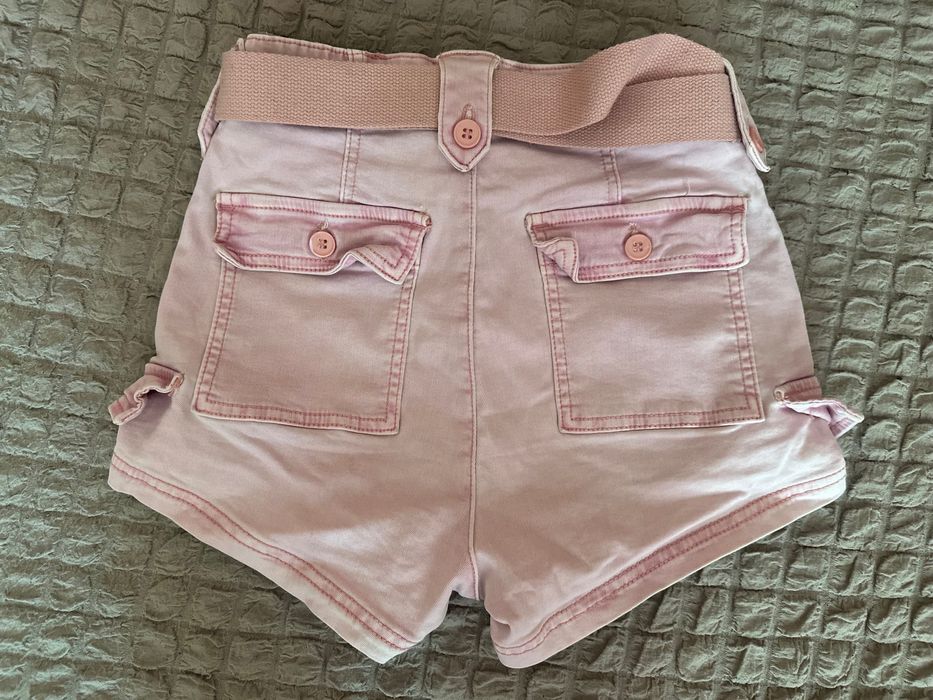 Еластични дънкови къси панталонки с коланче