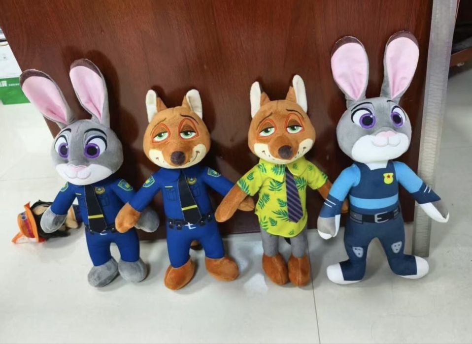 Плюшени играчки Зоотрополис Ник Уайлд и Джуди Хопс 40см, Zootropolis