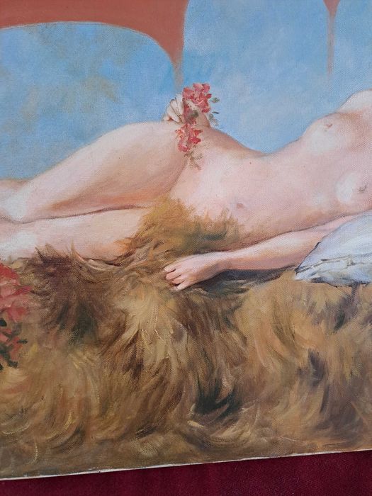 tablou pictura pe panza semnat 50/70 cm