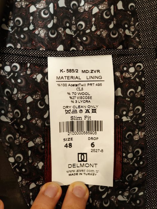 Costum bărbați, 3 piese, gri, mărimea 48