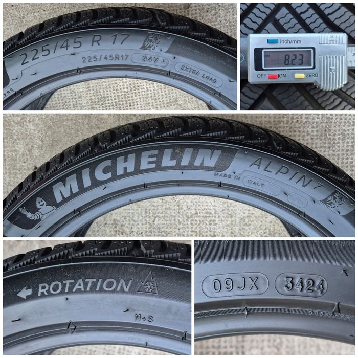 O bucată 225/45 R17 M+S iarnă - una Michelin Dunlop