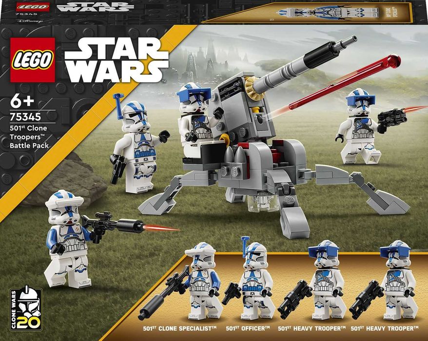 НОВО LEGO Star Wars 75345 - Боен пакет клонинг щурмоваци от 501