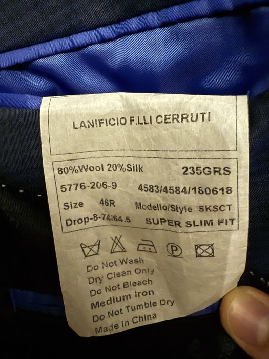 Синий костюм двойка Pierre Cardin