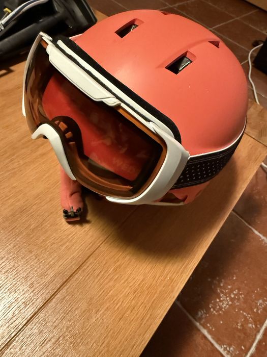 2x Casca si ochelari schi pentru copii 53-56cm, 48-52