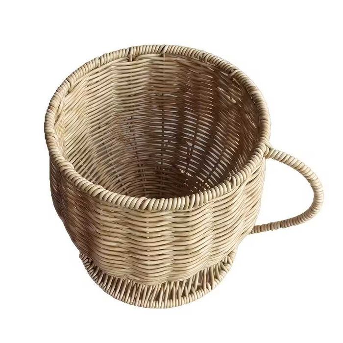 Голяма ратанова кошница Органайзер за кафе капсули Бохо стил