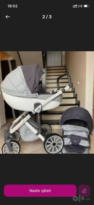 Kolyaska Anex sport 3-v 1  Judayam qulay sifatli buzulgan joylari yoq