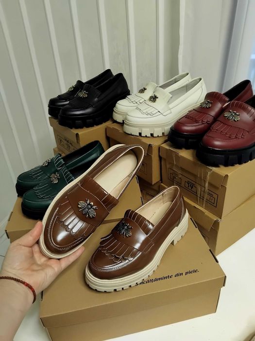 Mocasini din piele naturala pret de producator,toate marimile